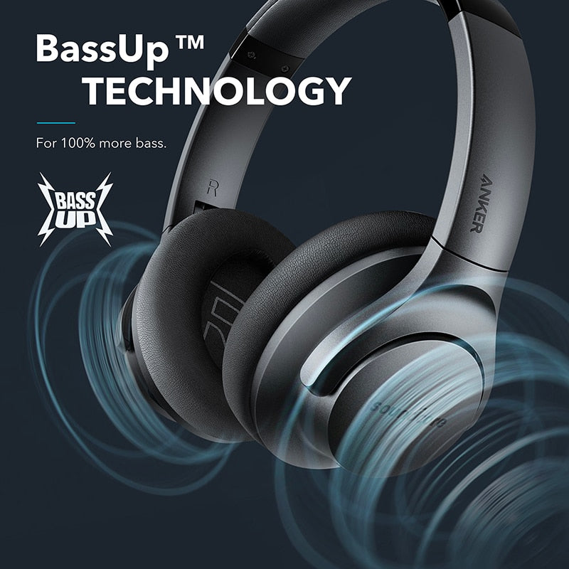 Anker Soundcore Life Q20 Hybrid Active Noise Cancelling Headphones, Wireless Over Ear Bluetooth Headphones