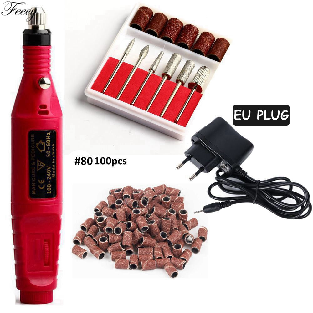 Electric Nail Drill Manicure Machine Set Mill Cutter Nail Bits for Removing Gel Varnish Diamond Milling Cutter for Manicure Burr