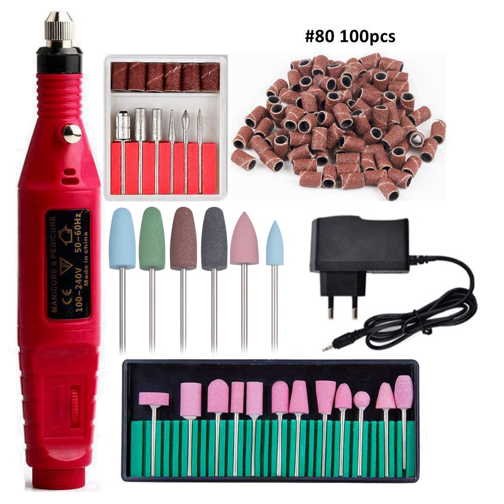 Electric Nail Drill Manicure Machine Set Mill Cutter Nail Bits for Removing Gel Varnish Diamond Milling Cutter for Manicure Burr