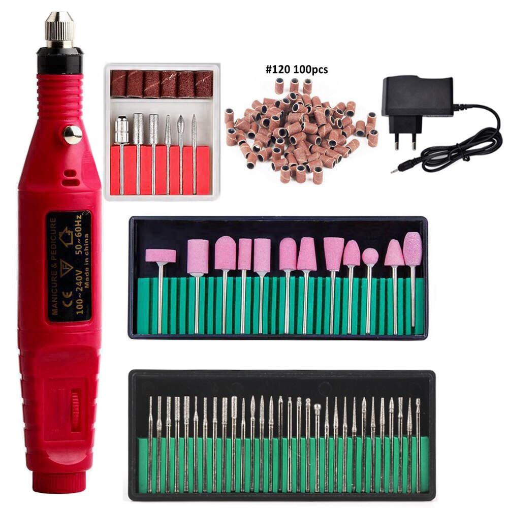 Electric Nail Drill Manicure Machine Set Mill Cutter Nail Bits for Removing Gel Varnish Diamond Milling Cutter for Manicure Burr