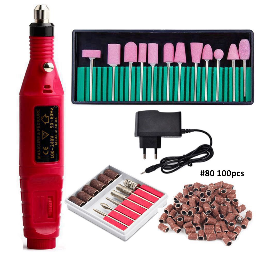 Electric Nail Drill Manicure Machine Set Mill Cutter Nail Bits for Removing Gel Varnish Diamond Milling Cutter for Manicure Burr
