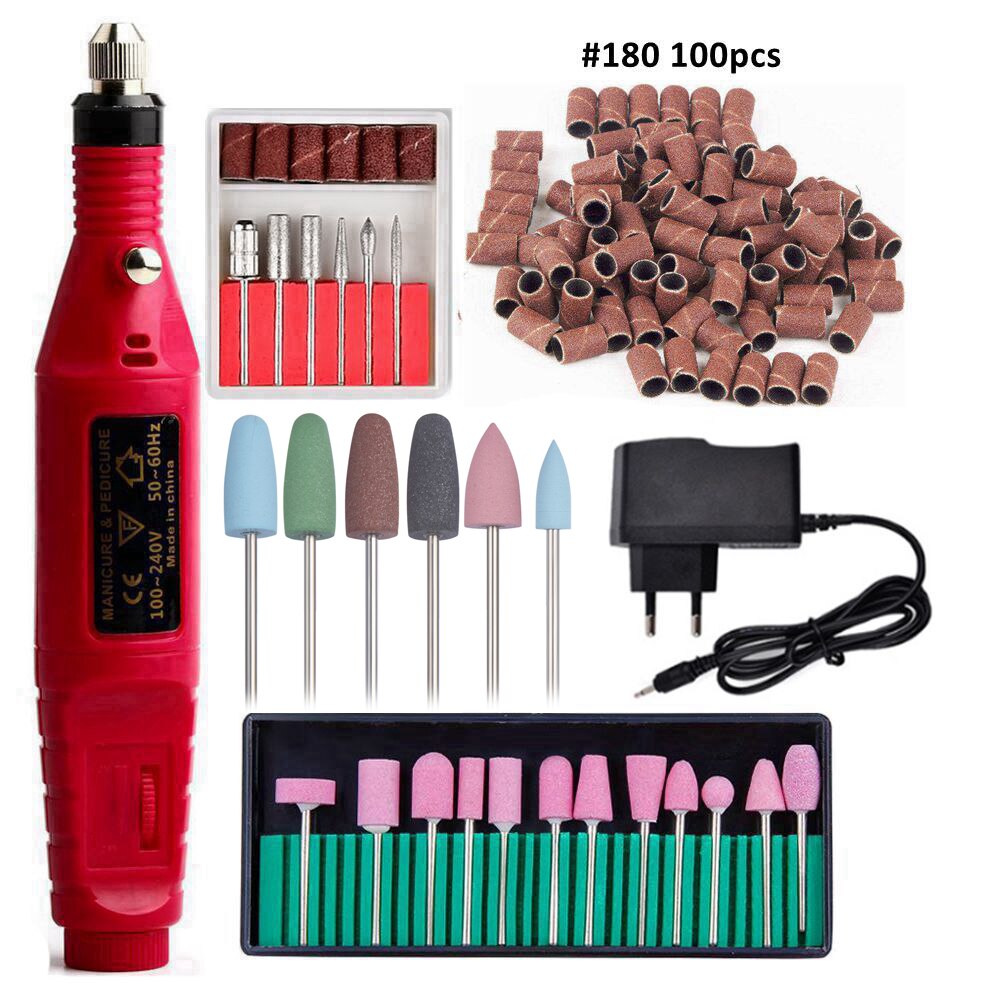 Electric Nail Drill Manicure Machine Set Mill Cutter Nail Bits for Removing Gel Varnish Diamond Milling Cutter for Manicure Burr