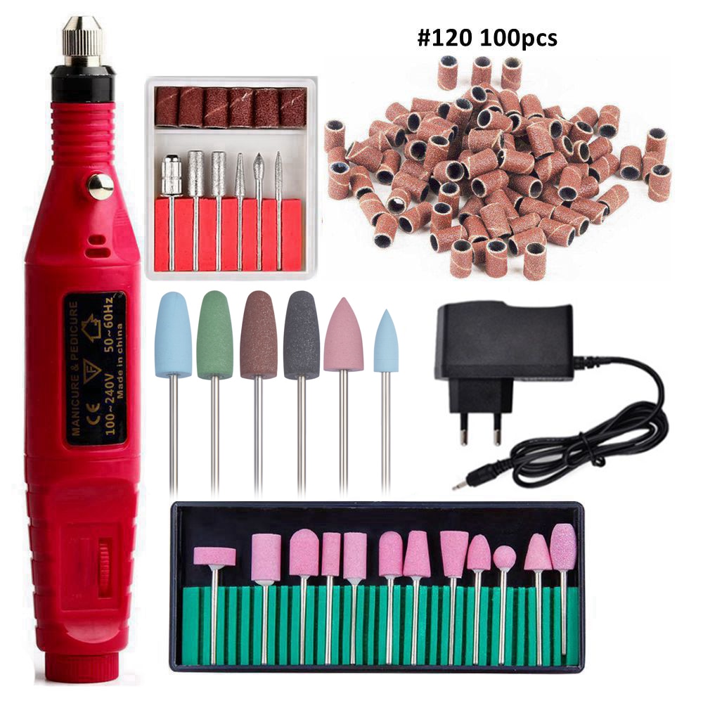 Electric Nail Drill Manicure Machine Set Mill Cutter Nail Bits for Removing Gel Varnish Diamond Milling Cutter for Manicure Burr