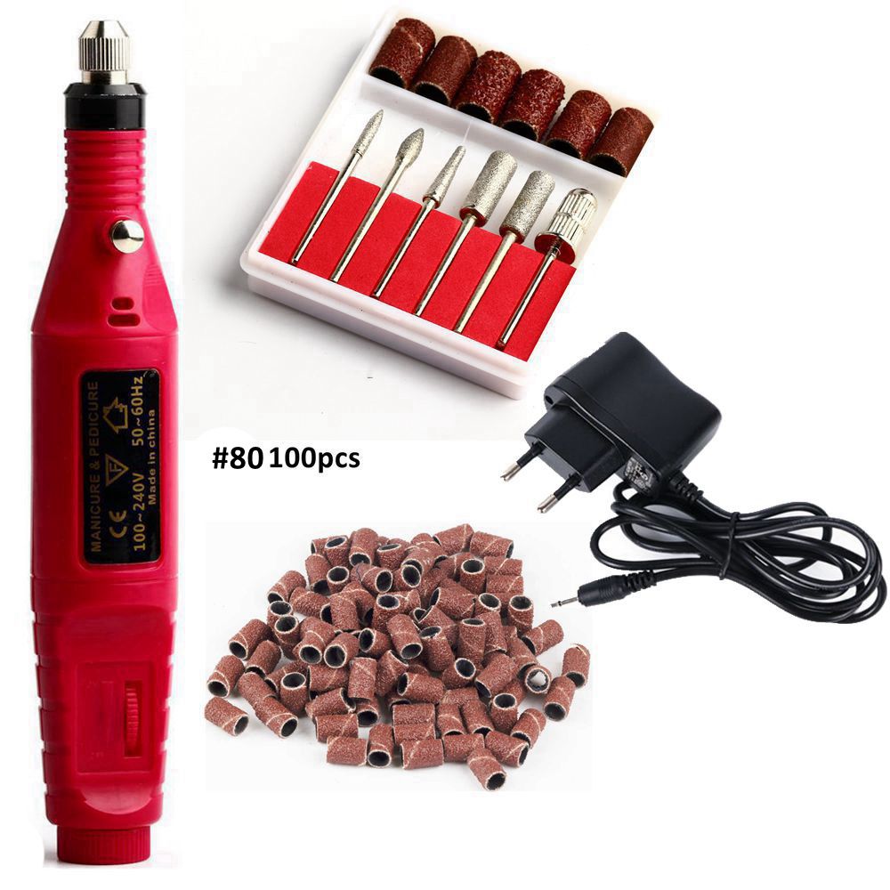 Electric Nail Drill Manicure Machine Set Mill Cutter Nail Bits for Removing Gel Varnish Diamond Milling Cutter for Manicure Burr