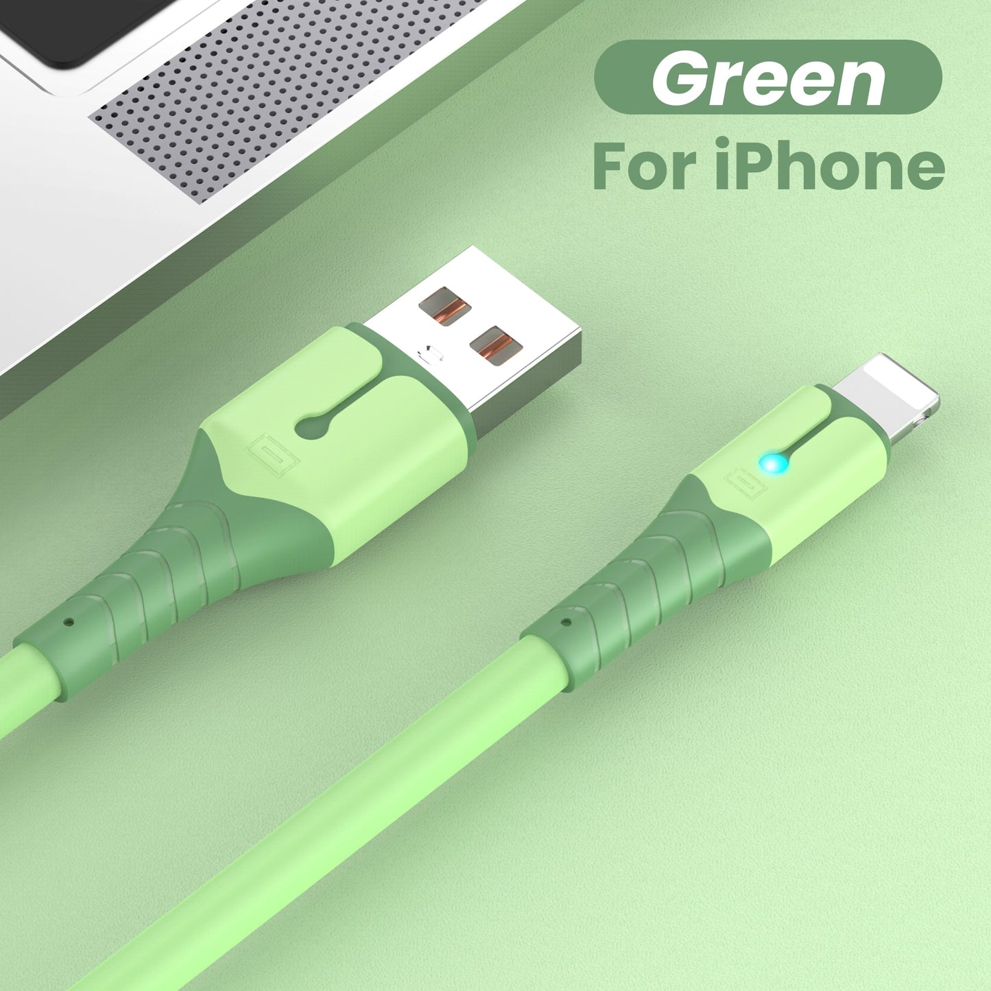 USB Data Cable For iPhone 12 Mini 12 Pro Max X XR 11 XS 8 7 6s Liquid Silicone Charging Cable USB Data Cable Phone Charger Cable