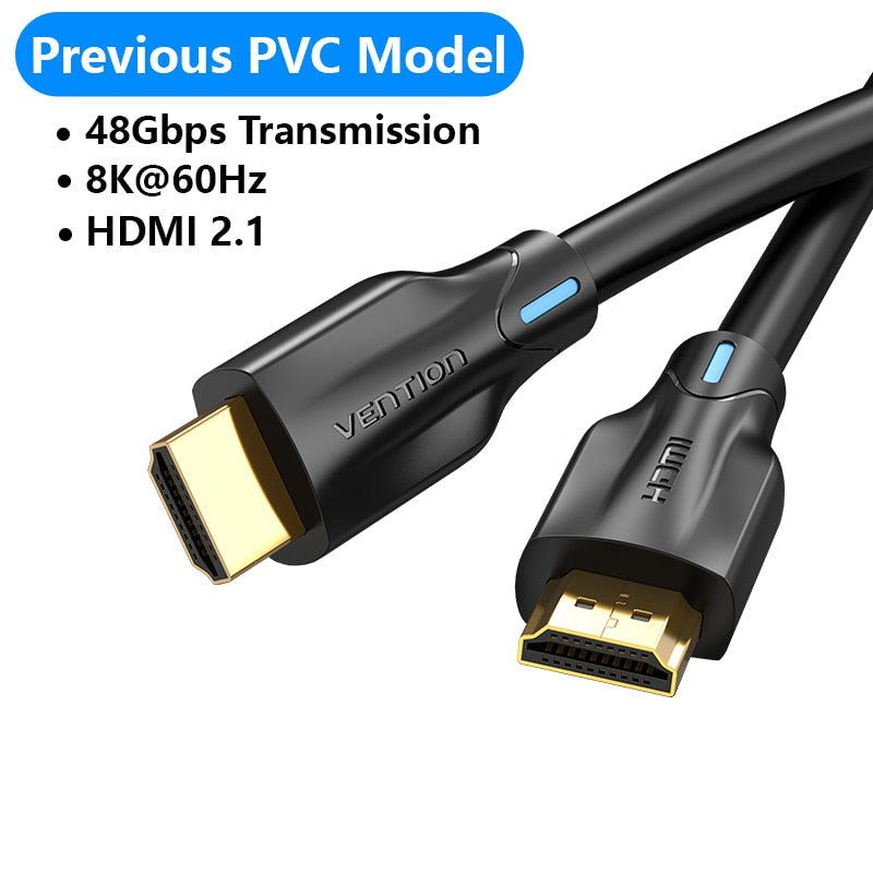 Vention HDMI 2.1 Cable 8K/60Hz 4K/120Hz 48Gbps HDMI Digital Cables HDMI 2.1 Cable Splitter for HDR10+ PS5 Switch Cable HDMI 2.1