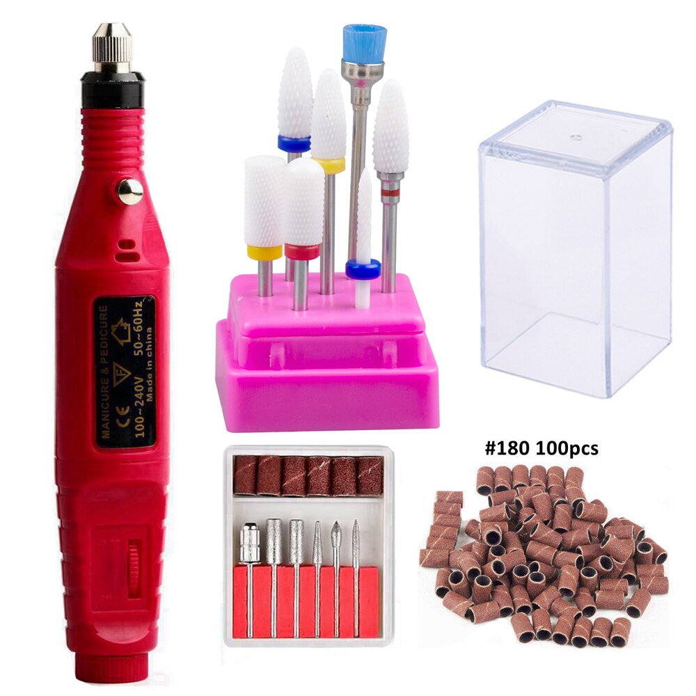 Electric Nail Drill Manicure Machine Set Mill Cutter Nail Bits for Removing Gel Varnish Diamond Milling Cutter for Manicure Burr